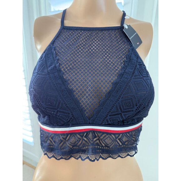 New Tommy Hilfiger lace High Neck Bralette, size large - Picture 2 of 13